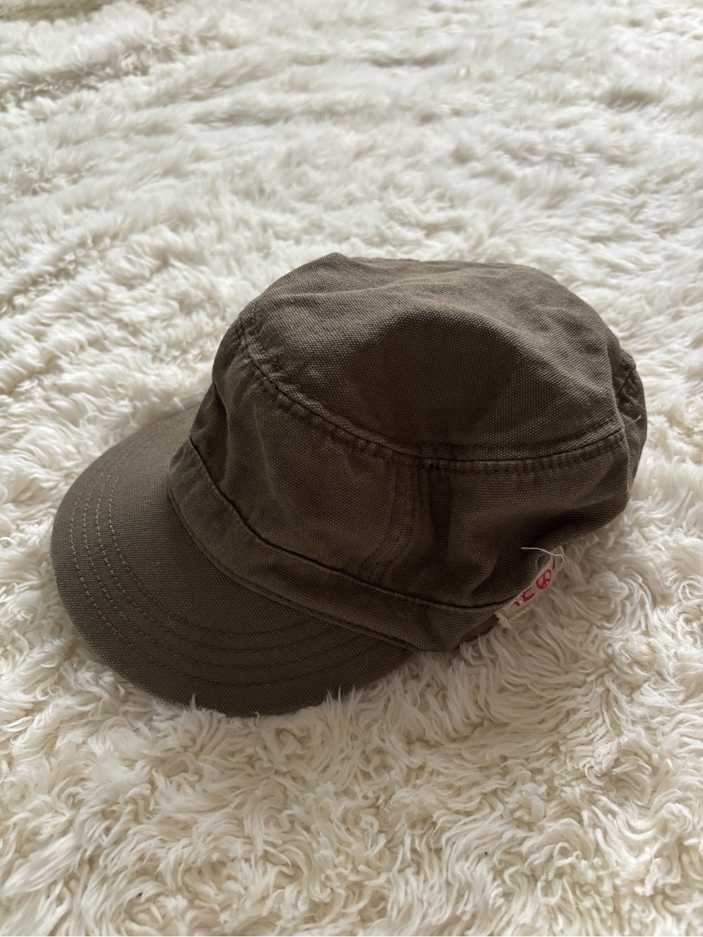 Y2K American Eagle Olive Green Military Style Cadet Cap